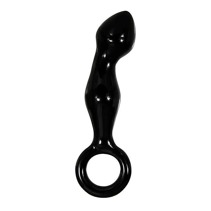 Adam & Eve's Sophisticated Black Glass Prostate Massager - Prostate Toys