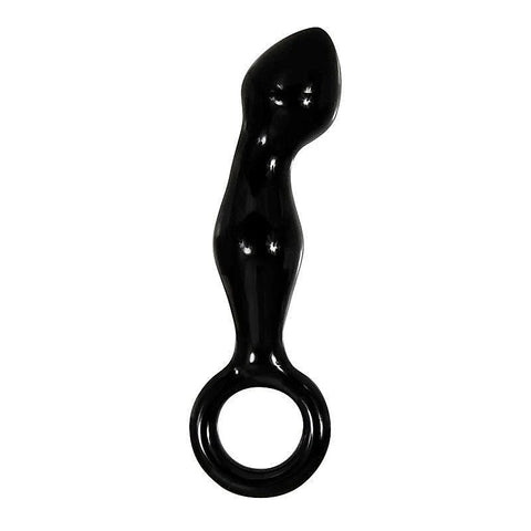 Adam & Eve's Sophisticated Black Glass Prostate Massager - Prostate Toys