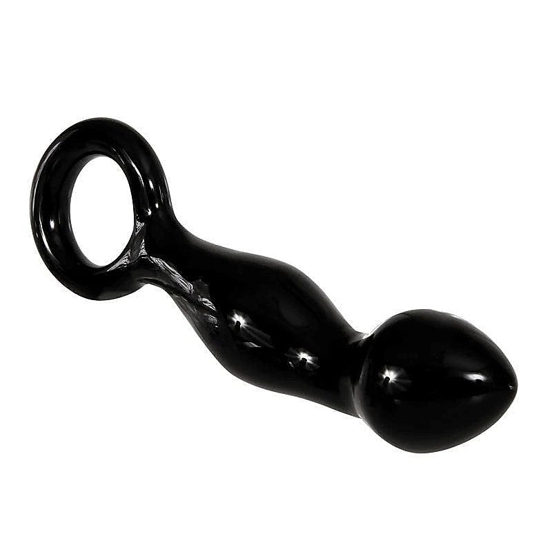 Adam & Eve's Sophisticated Black Glass Prostate Massager - Prostate Toys