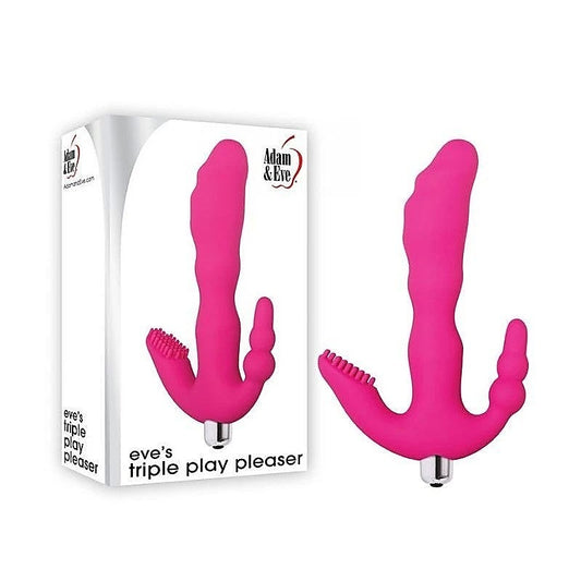 Adam & Eve Triple Play Pleaser - Elevate Your Intimate Bliss - G-Spot Vibrators