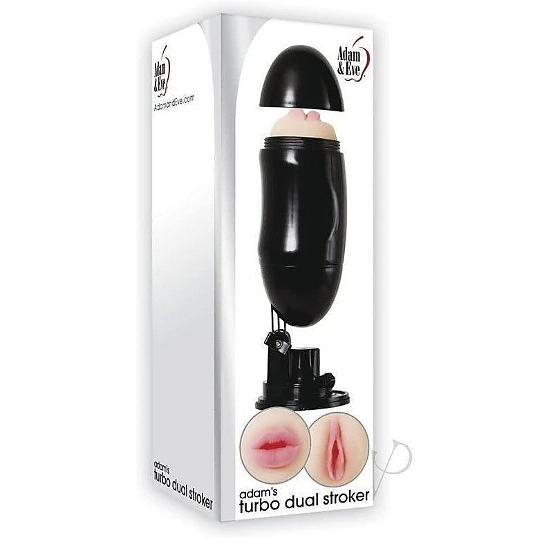 Adam & Eve's Turbo Dual Stroker - Indulge in Realistic Fellatio Fantasies - Masturbators and Strokers