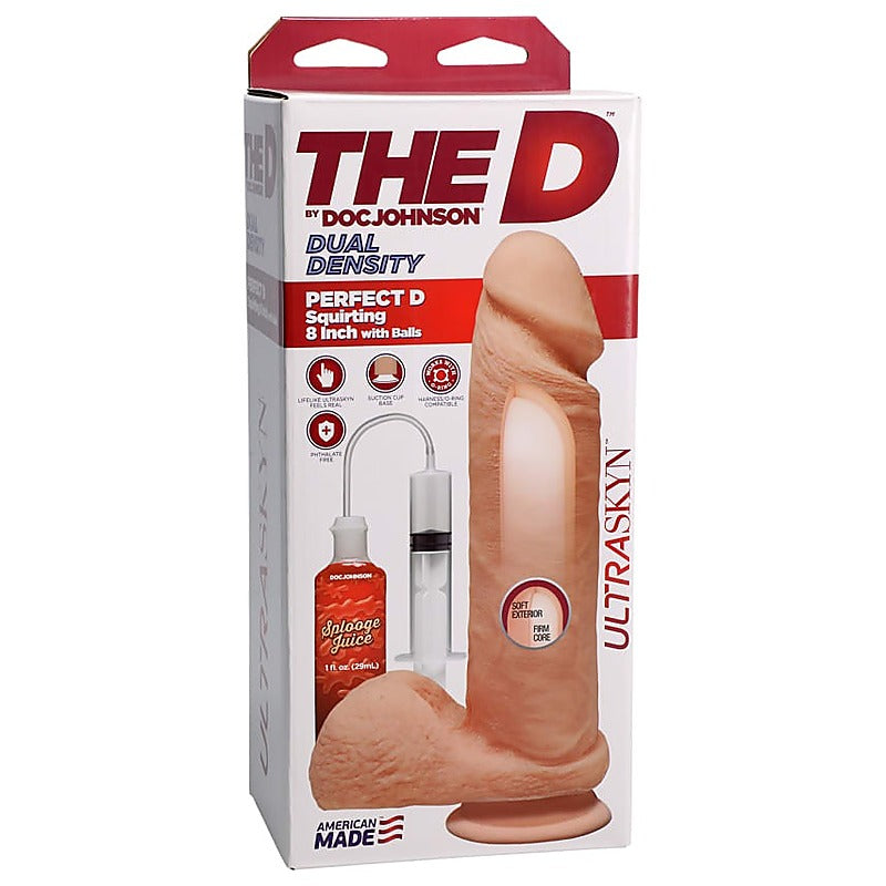 The D Squirting Realistic Dong and Balls by Doc Johnson - Realistic Dildos