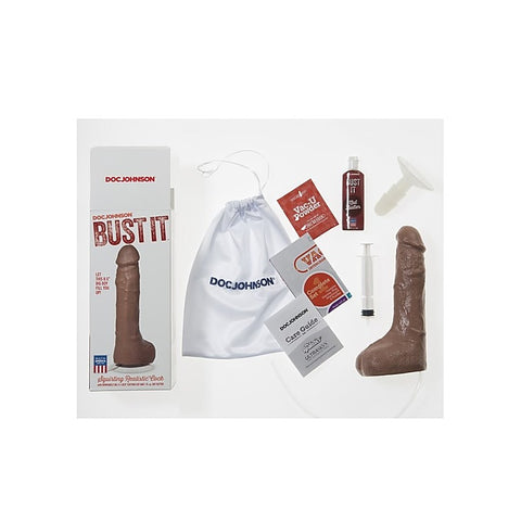 Bust It 8.5 Inch Squirting Realistic Cock by Doc Johnson - Realistic Dildos