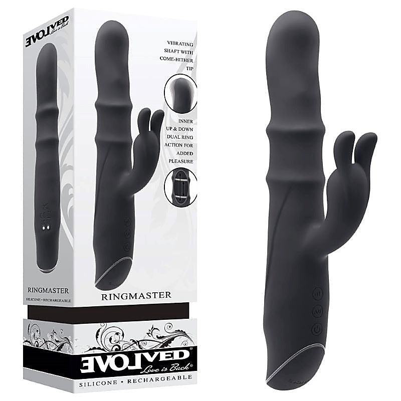 Premium Ringmaster - Black Edition by Evolved - Rabbit Vibrators