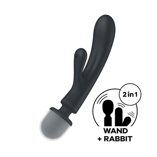 Satisfyer Triple Lover Rabbit Style Clitoral and G Spot Stimulator - Glass Sex Toys