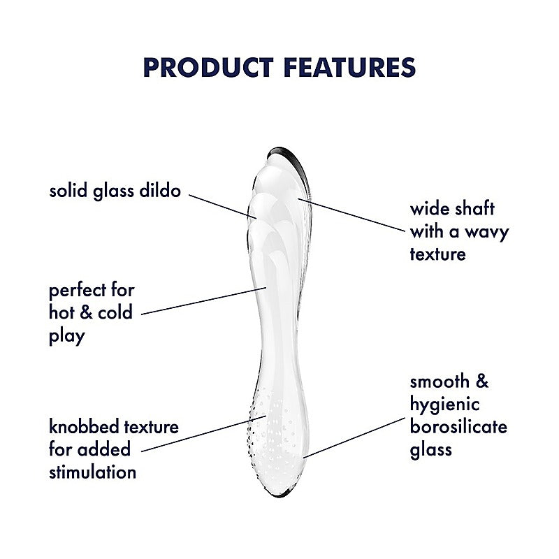 Satisfyer Dazzling Crystal 1 G Spot Glass Dildo - Glass Sex Toys