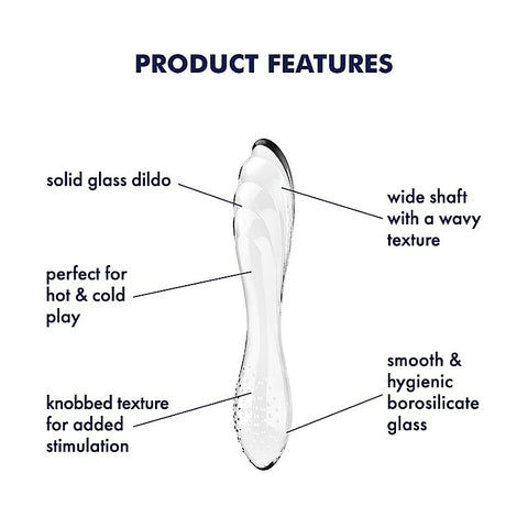 Satisfyer Dazzling Crystal 1 G Spot Glass Dildo - Glass Sex Toys