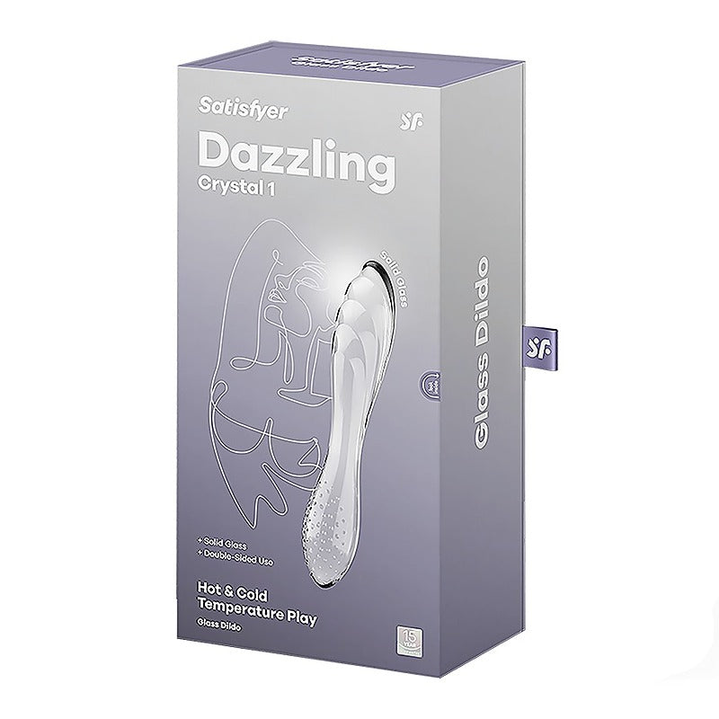 Satisfyer Dazzling Crystal 1 G Spot Glass Dildo - Glass Sex Toys