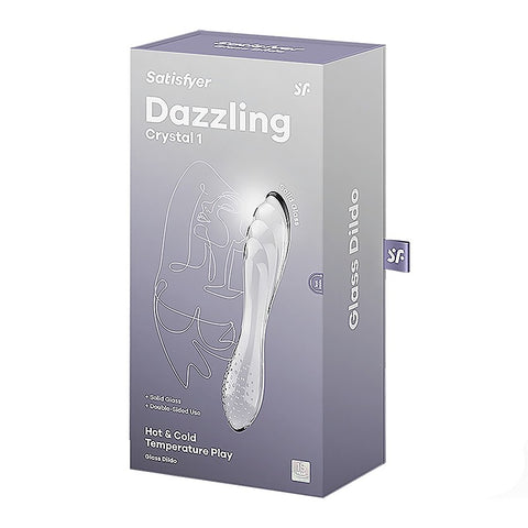 Satisfyer Dazzling Crystal 1 G Spot Glass Dildo - Glass Sex Toys
