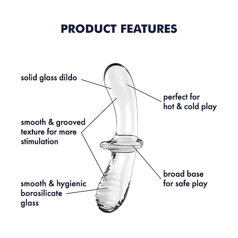 Satisfyer Double Crystal Anal and Vaginal Glass Dildo - Remote Control Vibrators