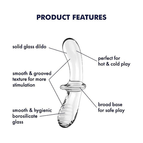 Satisfyer Double Crystal Anal and Vaginal Glass Dildo - Remote Control Vibrators
