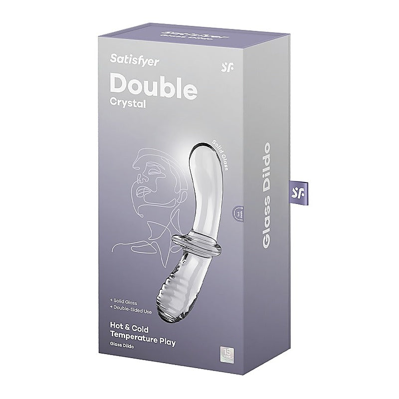Satisfyer Double Crystal Anal and Vaginal Glass Dildo - Remote Control Vibrators