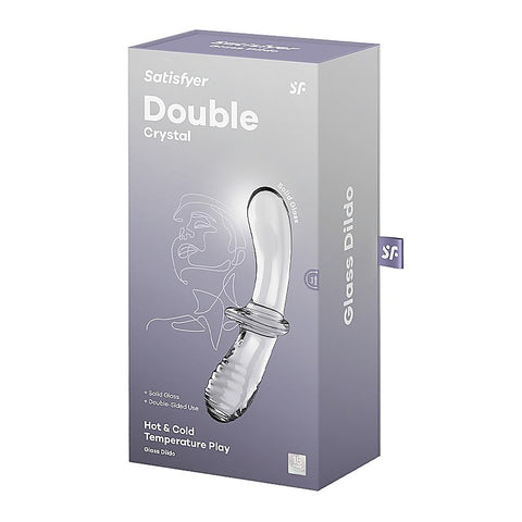 Satisfyer Double Crystal Anal and Vaginal Glass Dildo - Remote Control Vibrators