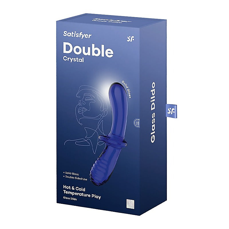 Satisfyer Double Crystal Anal and Vaginal Glass Dildo - Remote Control Vibrators