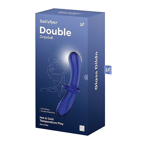 Satisfyer Double Crystal Anal and Vaginal Glass Dildo - Remote Control Vibrators