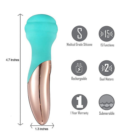 Maia Kali Mini Wand - Dual Motors, 15 Functions, Waterproof for On-the-Go Ecstasy