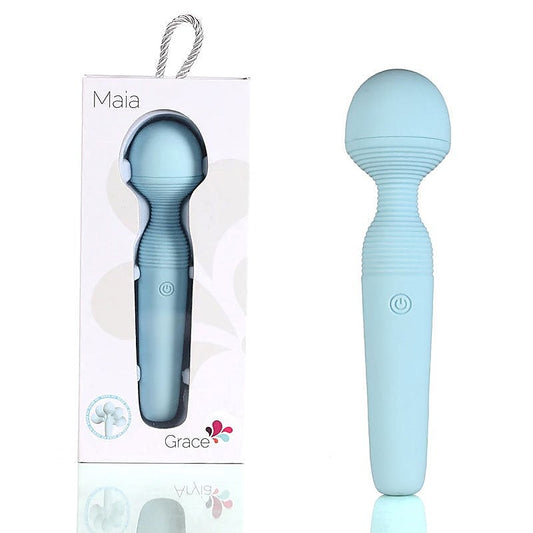 Maia Grace Rechargeable Pleasure Wand - Bendable, 15 Functions, Waterproof - Body Wands