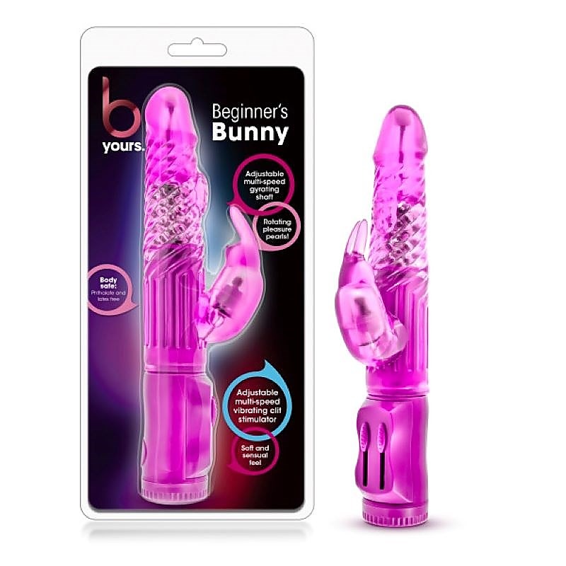 B Yours Compact Beginner's Pleasure Bunny by Blush Novelties - Double Ender
