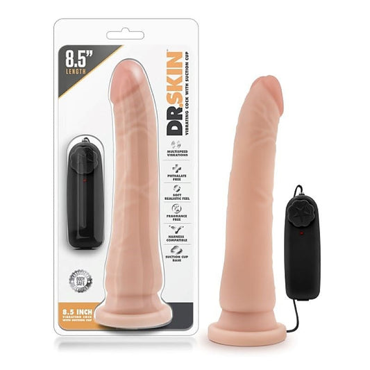 Dr. Skin's Vibrating Realistic Pleasure Enhancer - 8.5 Inches - Realistic Dildos