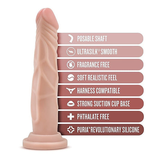 Blush Novelties Dr. Skin Ultrasilk Pleasure Enhancer 7 Inch Realistic Dildo - Realistic Dildos