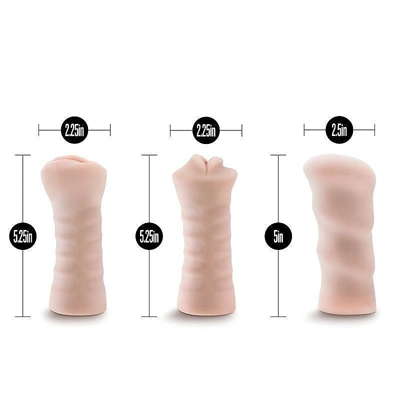 M For Men Self-Lubing Vibrating Strokers 3-Pack - Masturbators and Strokers