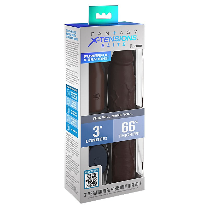 FX Elite 3 Inch Vibrating Penis Extension - Penis Sleeves and Extenders