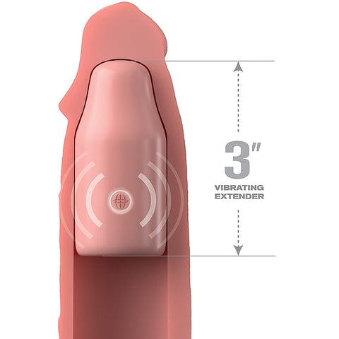 FX Elite 3 Inch Vibrating Penis Extension - Penis Sleeves and Extenders