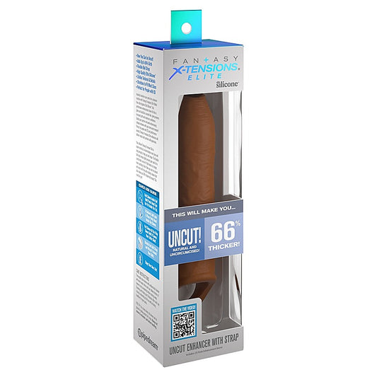 Fantasy X-Tensions Elite Uncut Penis Enhancer with Strap - Penis Sleeves and Extenders