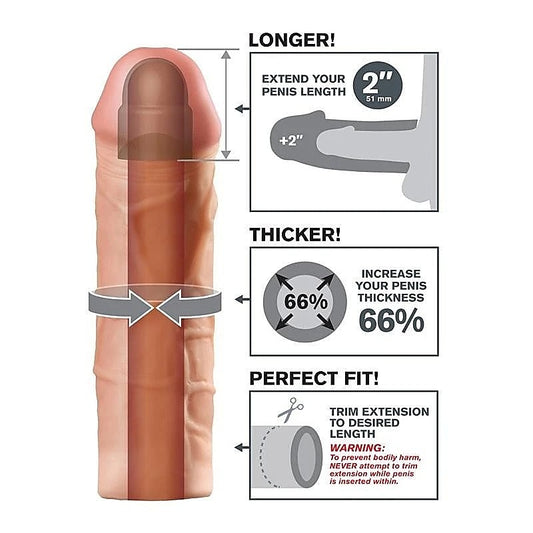 Fantasy X-Tensions Mega 2 Inch Penis Extension - Pumps, Extenders and Sleeves