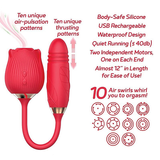 Wild Rose SUCTION THRUSTER Air Pulse Vibe - Clit Ticklers and Pulsators
