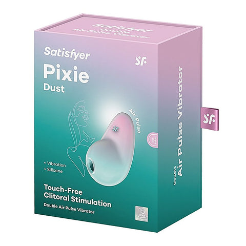 Satisfyer Pixie Dust Double Air Pulse Touch Free Clitoral Stimulator - Clit Ticklers and Pulsators