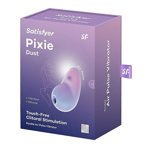 Satisfyer Pixie Dust Double Air Pulse Touch Free Clitoral Stimulator - Clit Ticklers and Pulsators