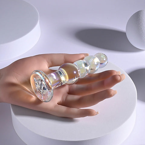 Playboy Pleasure Jewels Beads Glass Anal Plug - Glass Sex Toys