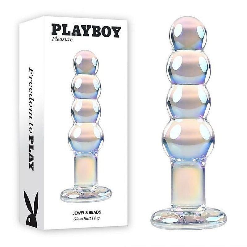 Playboy Pleasure Jewels Beads Glass Anal Plug - Glass Sex Toys