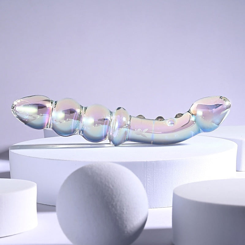 Playboy Pleasure Jewels Double Ended Glass Dildo by Evolved - Glass Sex Toys