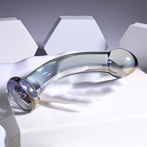 Playboy Pleasure Jewels King Multi Play Glass Dildo - Realistic Dildos