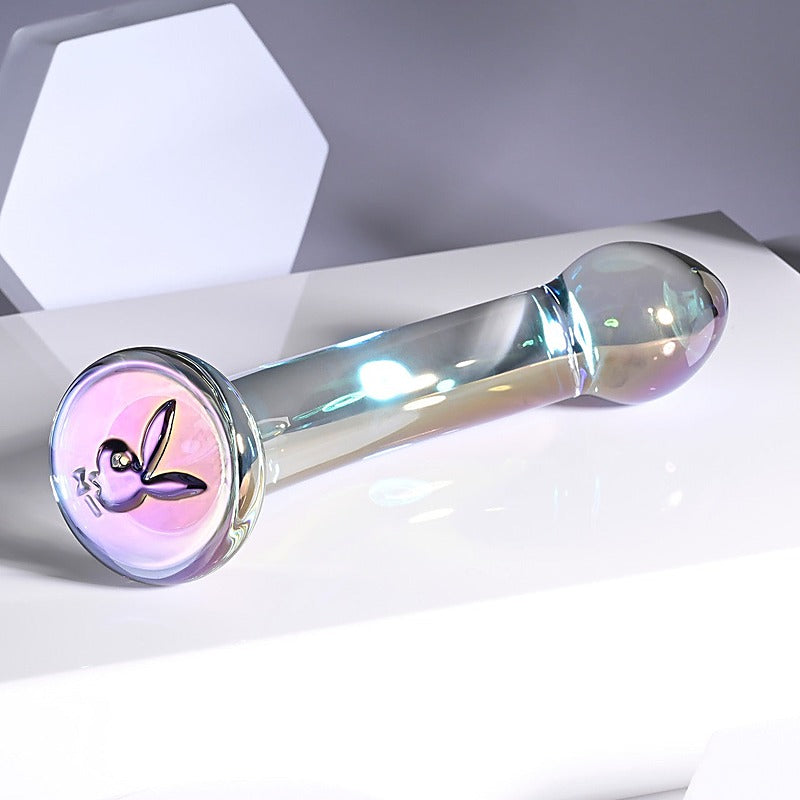Playboy Pleasure Jewels King Multi Play Glass Dildo - Realistic Dildos