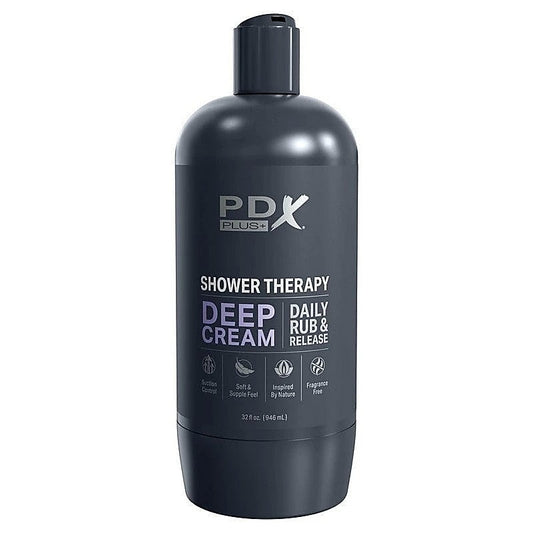 PDX Plus Shower Therapy Deep Cream Mens Masturbator - Masturbators and Strokers