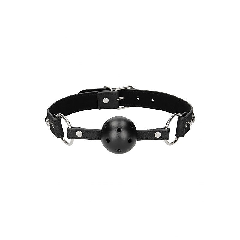 Diamond Studded Breathable Ball Gag by Shots Toys - Bondage Gags and Bits