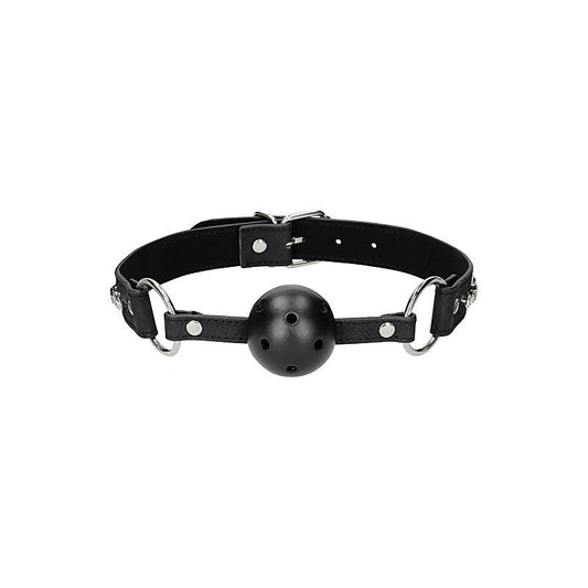 OUCH! Diamond Studded Breathable Ball Gag - Bondage Gags and Bits