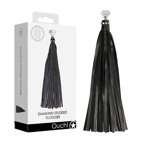 Premium Diamond Studded Whip by Shots Toys - Whips And Crops