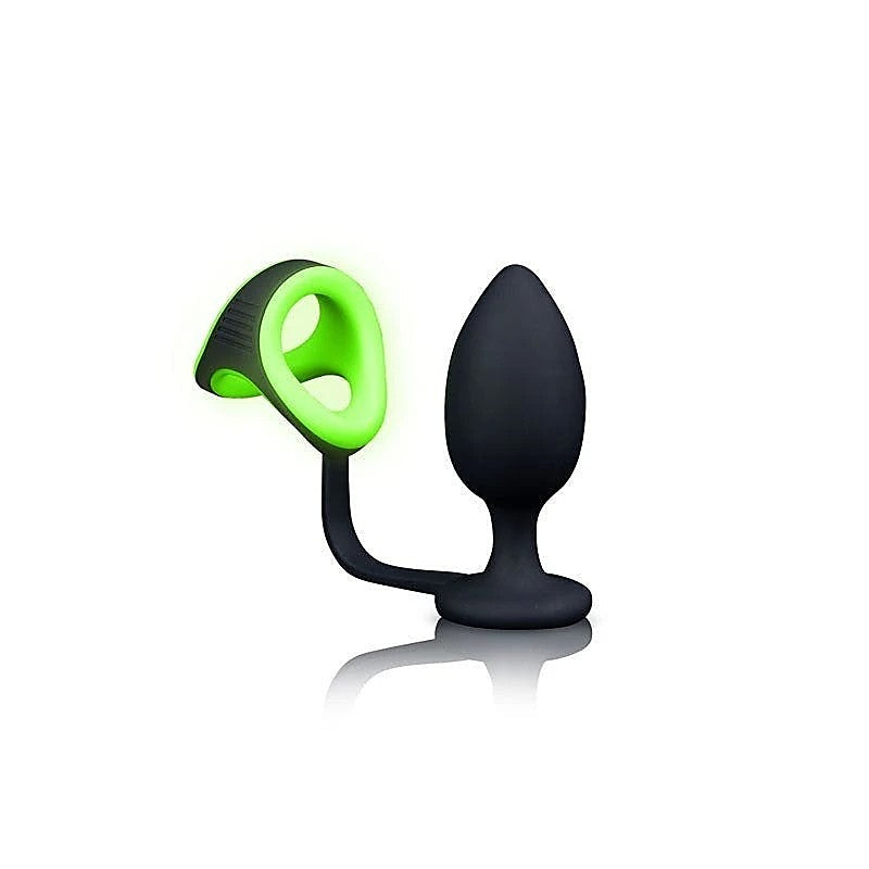 Ouch! Dual-Glow Illuminating Plug by Shots Toys - Cock Rings
