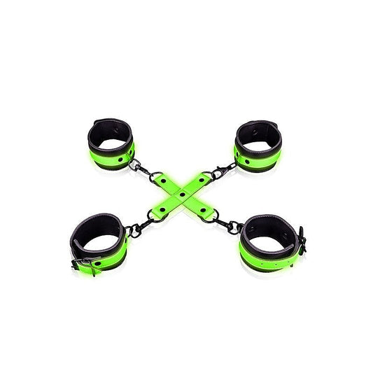 OUCH! Glow in Dark Hand & Ankle Cuffs with Hogtie