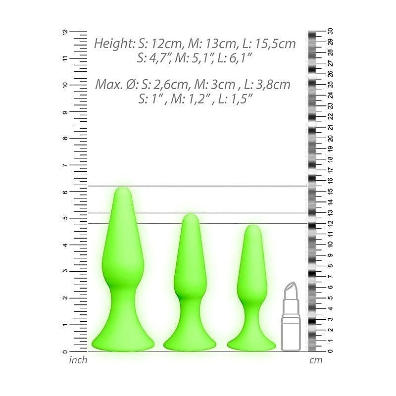 OUCH! Luminous Pleasure Plug by Shots Toys - Butt Plugs