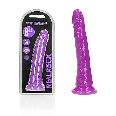 REALROCK 20 cm Slim Glow-in-the-Dark by Shots Toys - Realistic Dildos
