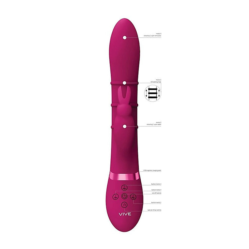 Premium VIVE Sora Rabbit Vibrator by Shots Toys - Realistic Dildos