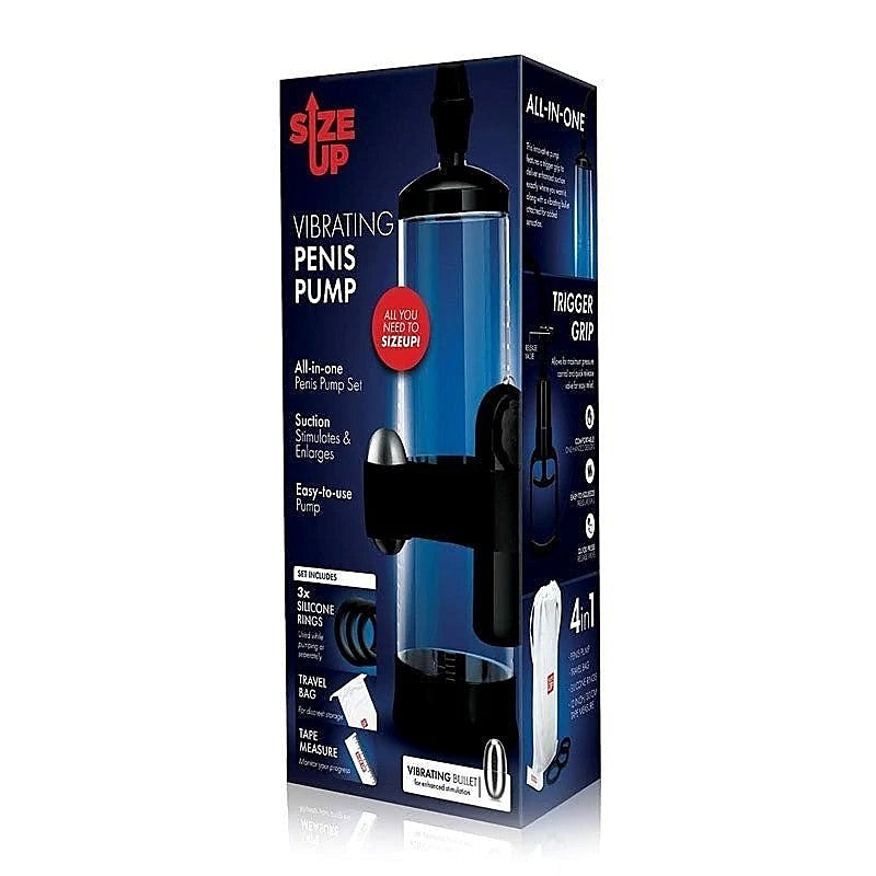 Size Up Vibrating Trigger Penis Pump by Xgen Products - Pumps, Extenders and Sleeves