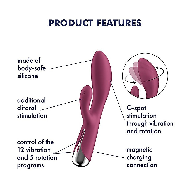 Spinning Rabbit 1 Multi Functions G Spot and Clitoral - Rabbit Vibrators