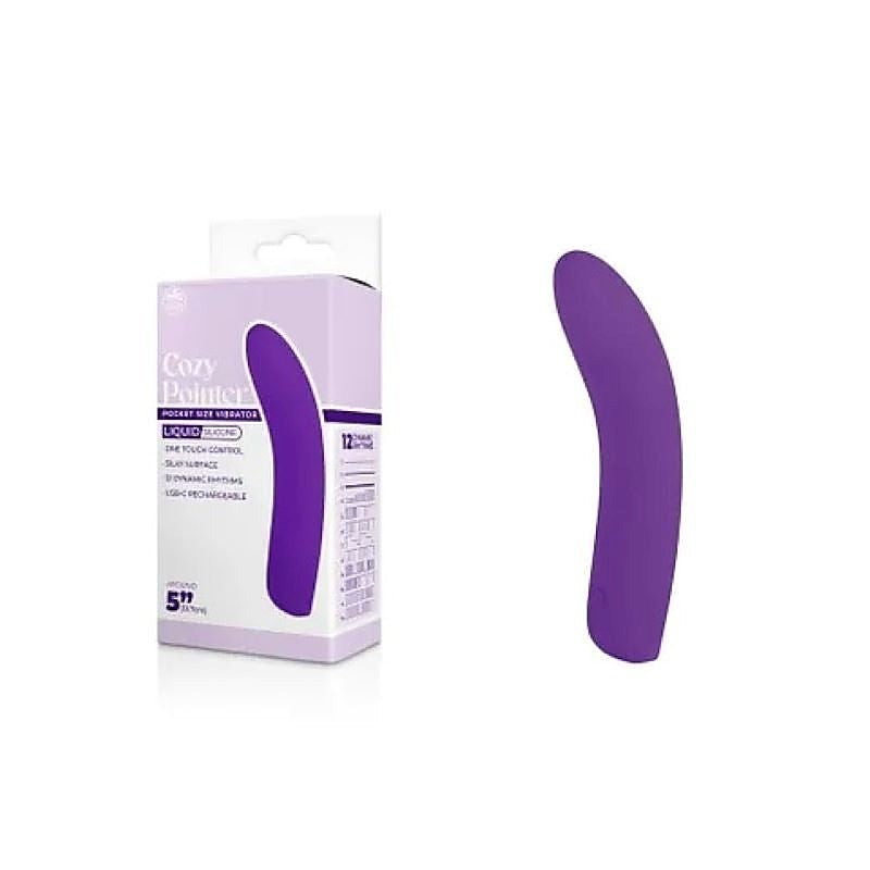 Cozy Pointer Bent 12 cm Rechargeable Mini Vibe - Finger and Tongue Vibrators