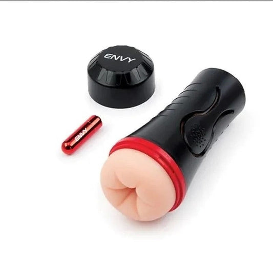 ENVY Squeezable Clear Clutch Stroker - 10 Vibrant Sensations - Masturbators and Strokers